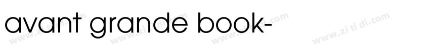 avant grande book字体转换